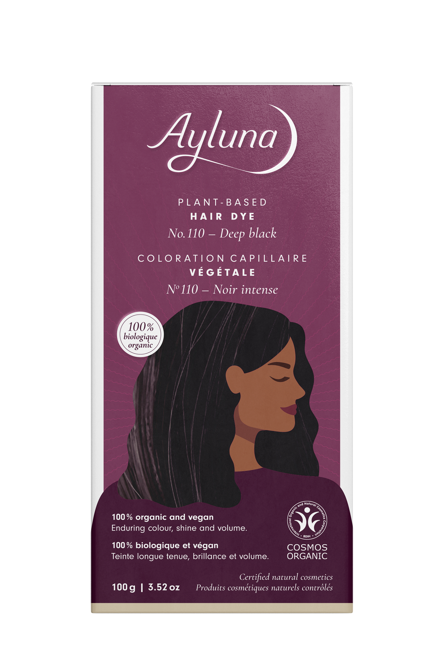 PLANT-BASED HAIR DYE NO. 110, DEEP BLACK